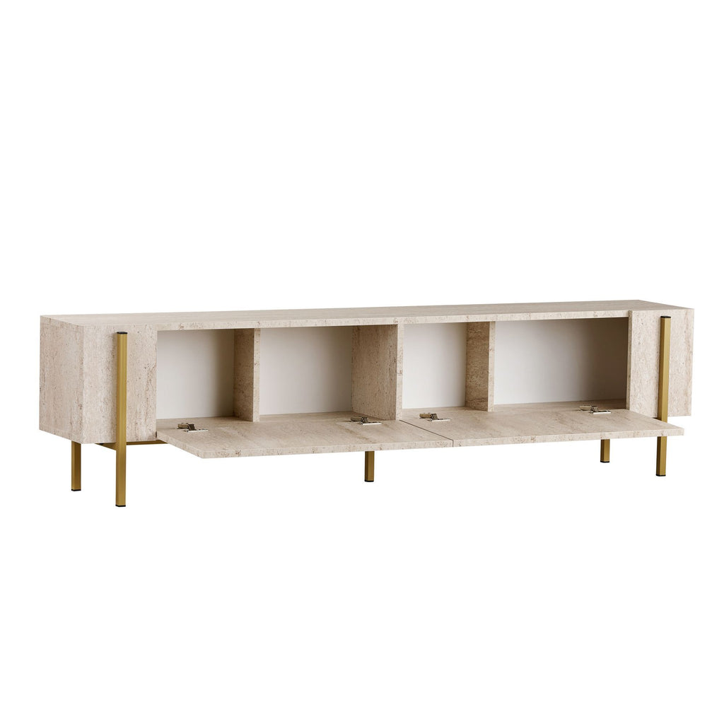 Nexus - Mueble de TV - Travertino/Dorado