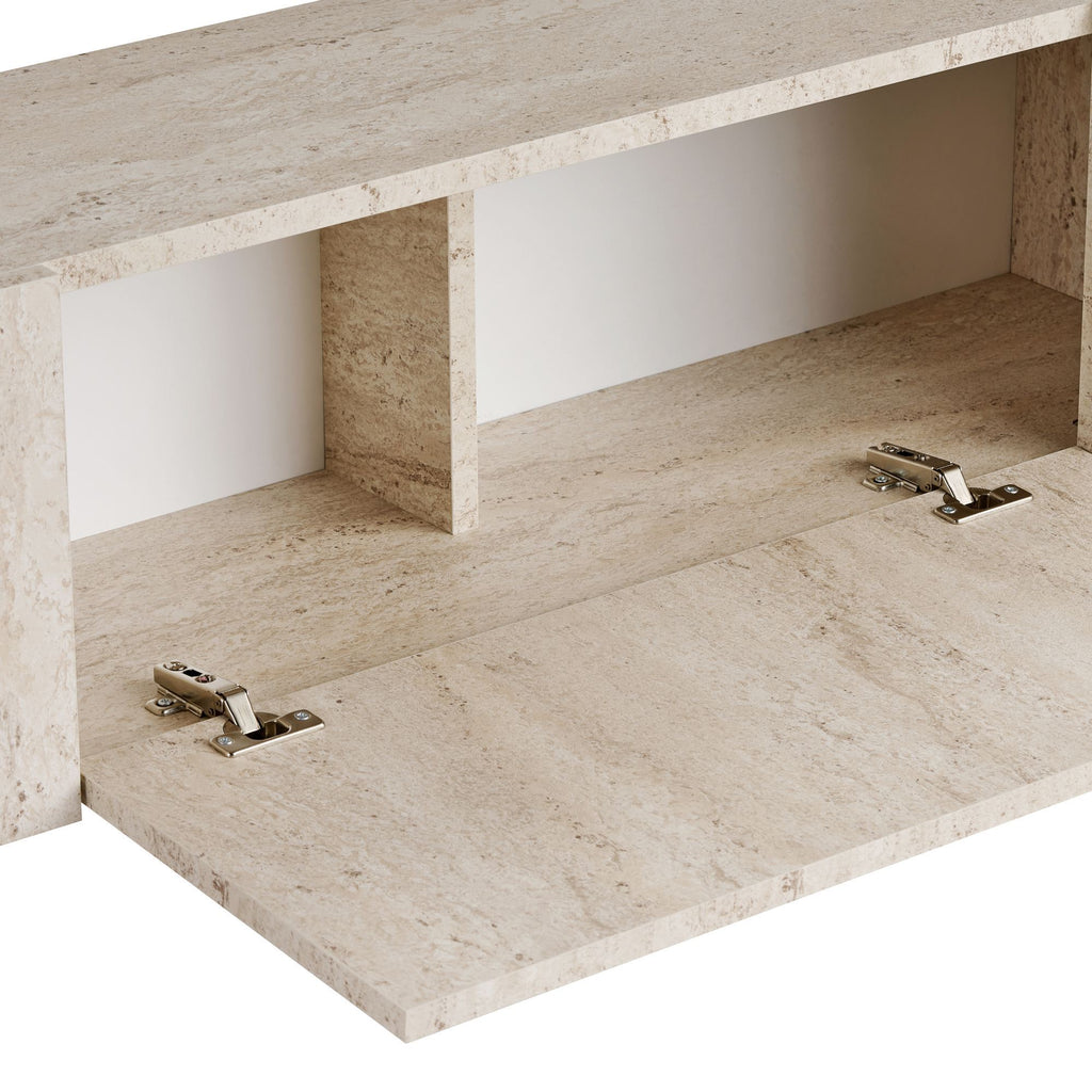 Nexus - Mueble de TV - Travertino/Dorado