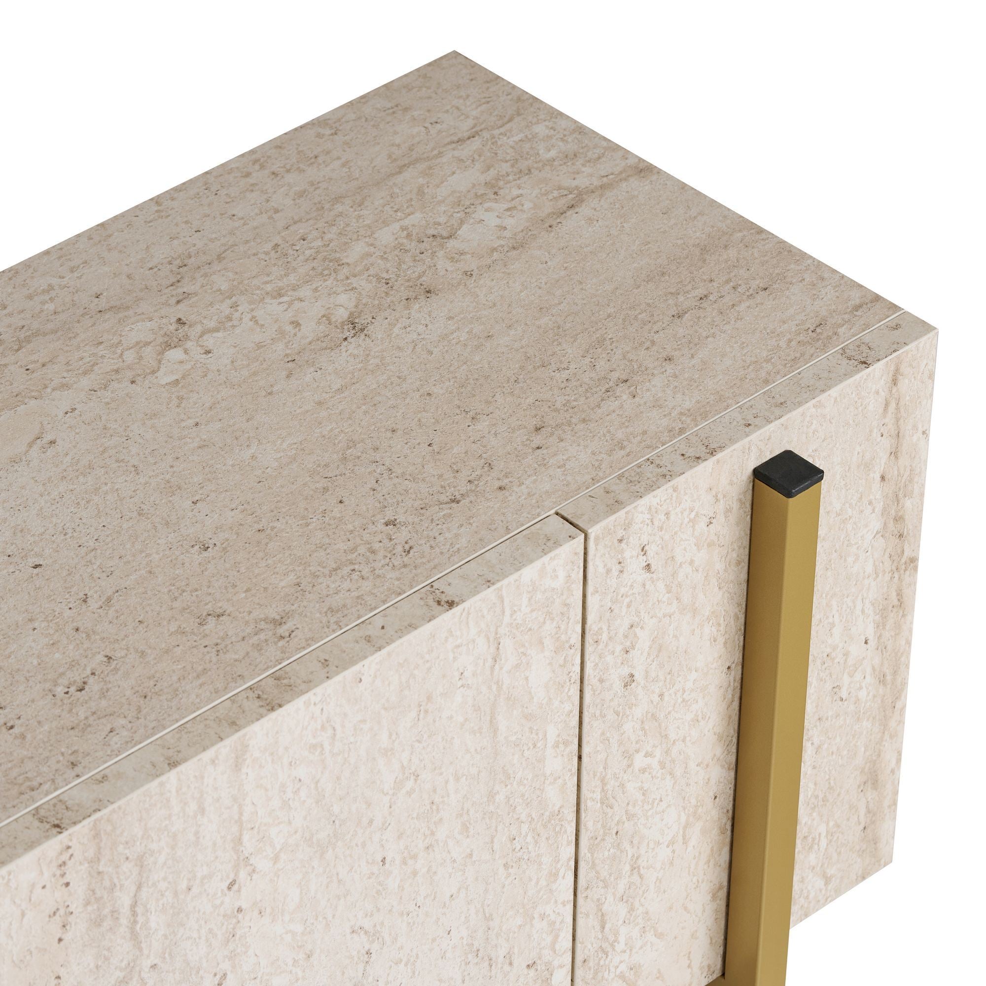 Nexus - Mueble de TV - Travertino/Dorado