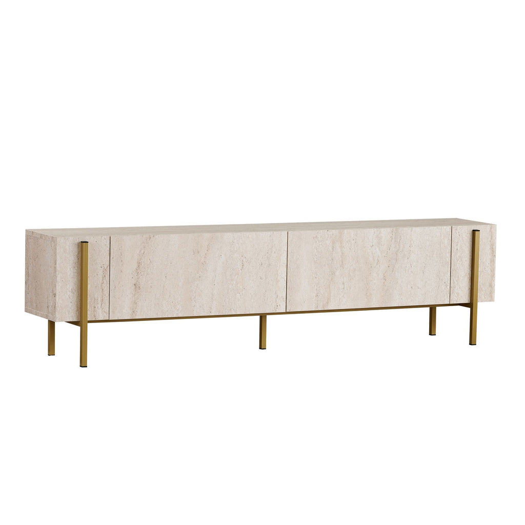 Nexus - Mueble de TV - Travertino/Dorado