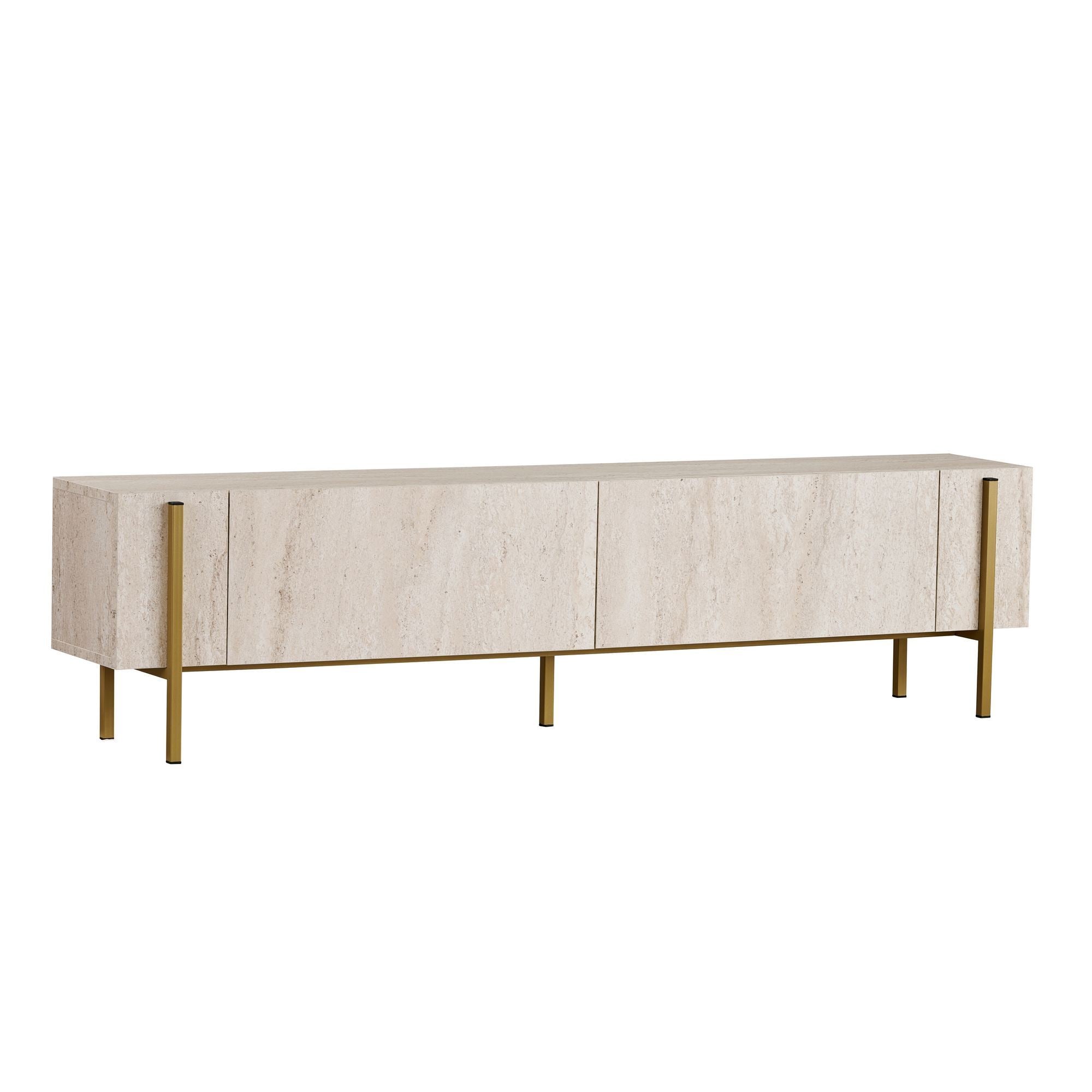 Nexus - Mueble de TV - Travertino/Dorado