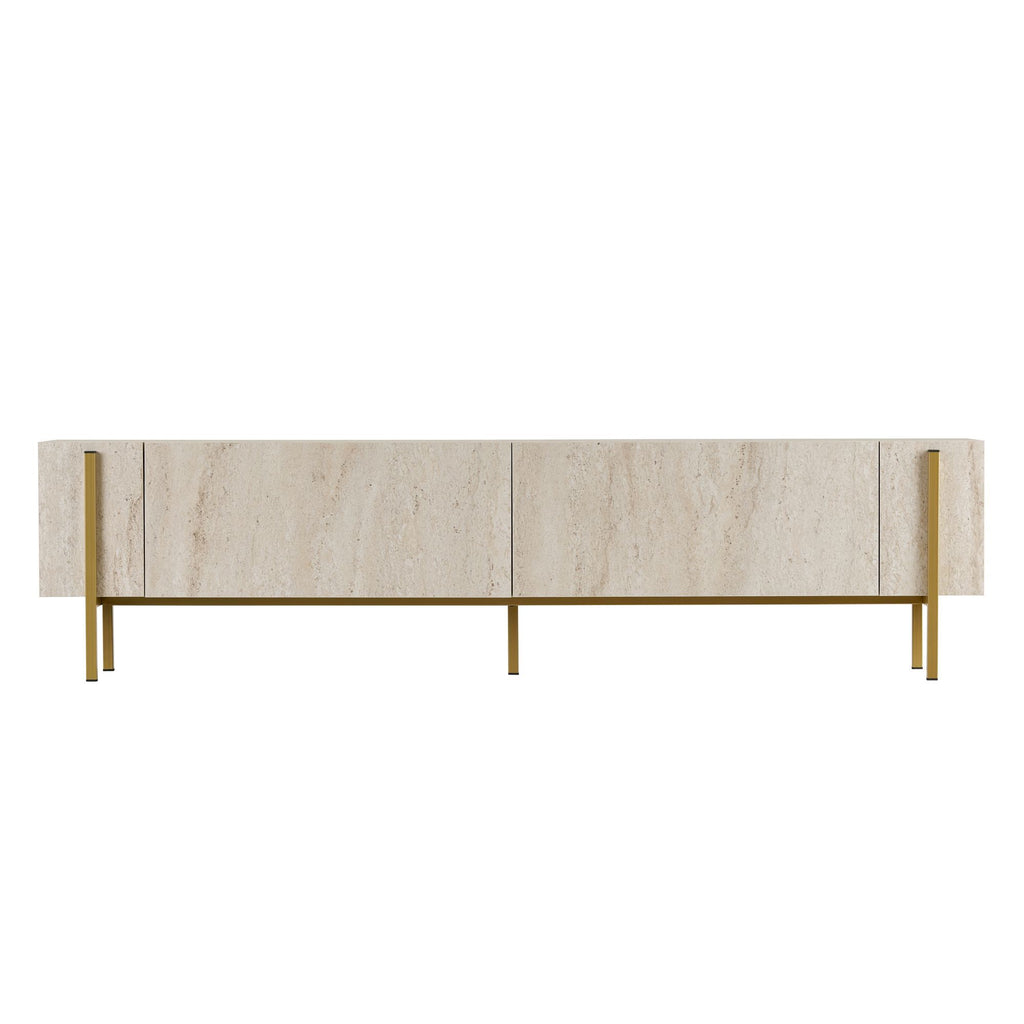 Nexus - Mueble de TV - Travertino/Dorado