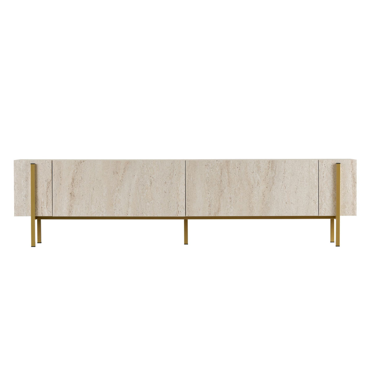 Nexus - Mueble de TV - Travertino/Dorado