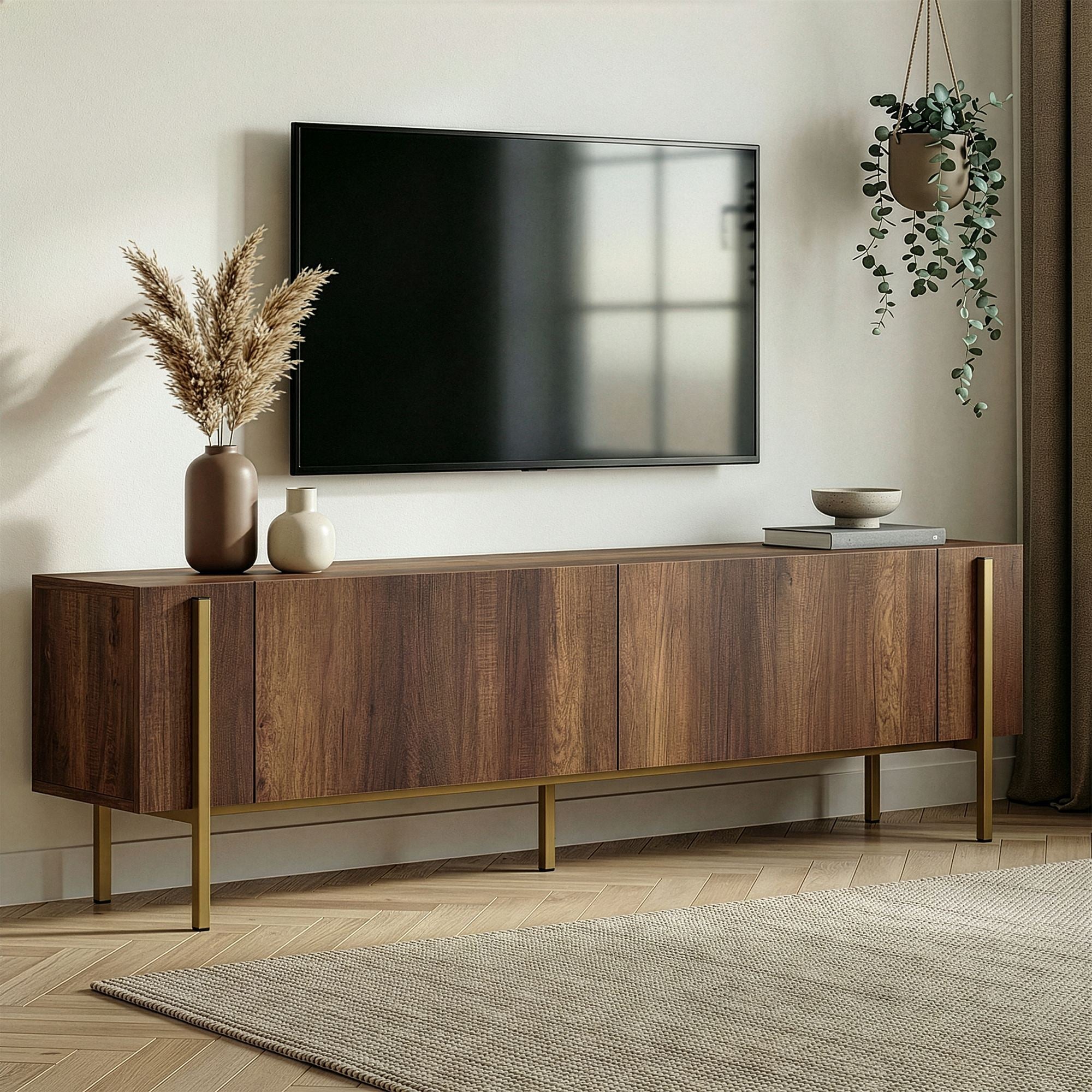 Nexus - TV Unit - Barok Walnut/Gold