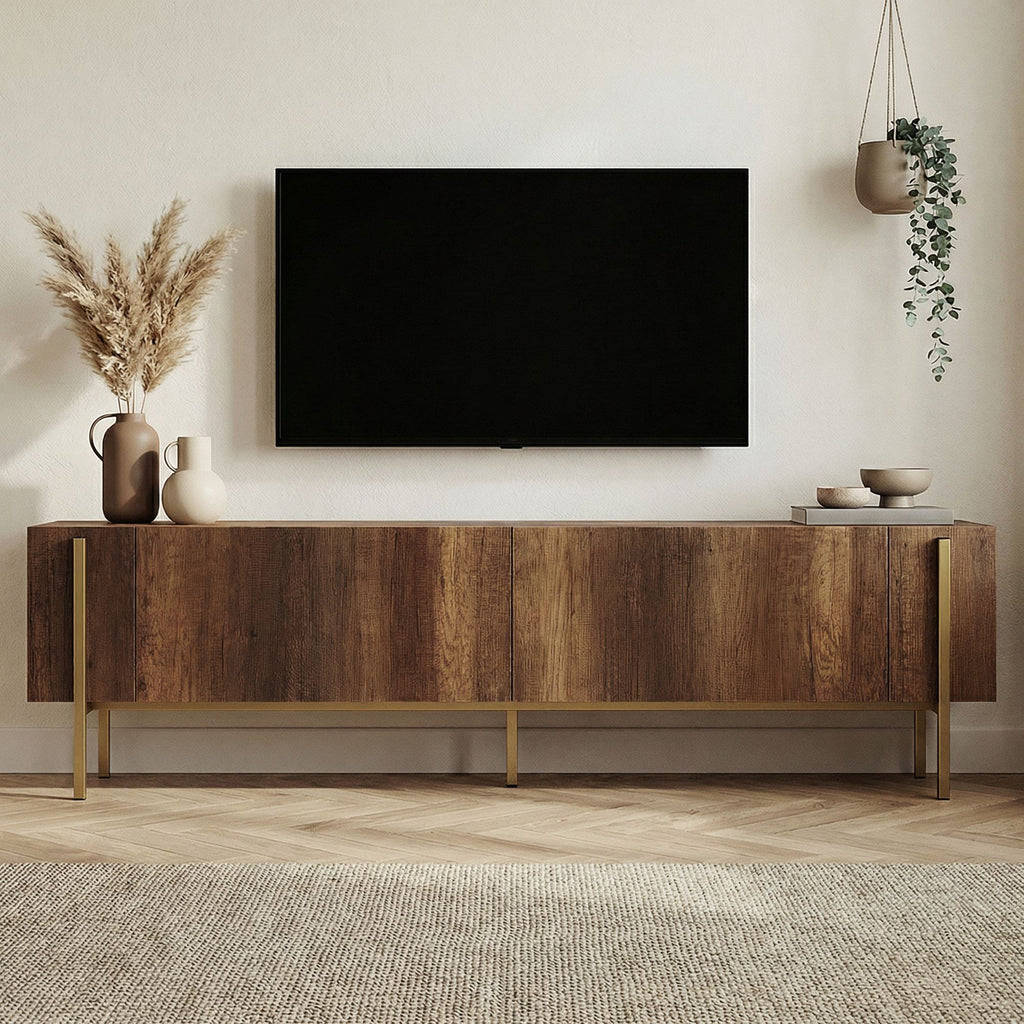Nexus - TV Unit - Barok Walnut/Gold