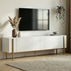 Nexus - TV Stand - White/Gold
