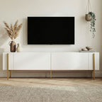 Nexus - TV Stand - White/Gold