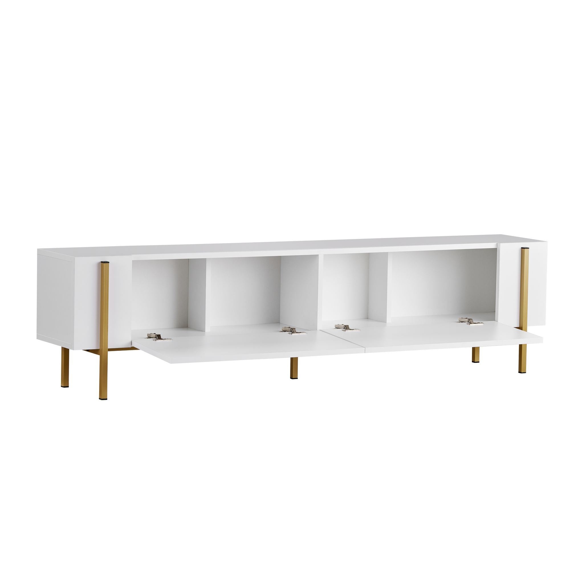 Nexus - TV Stand - White/Gold