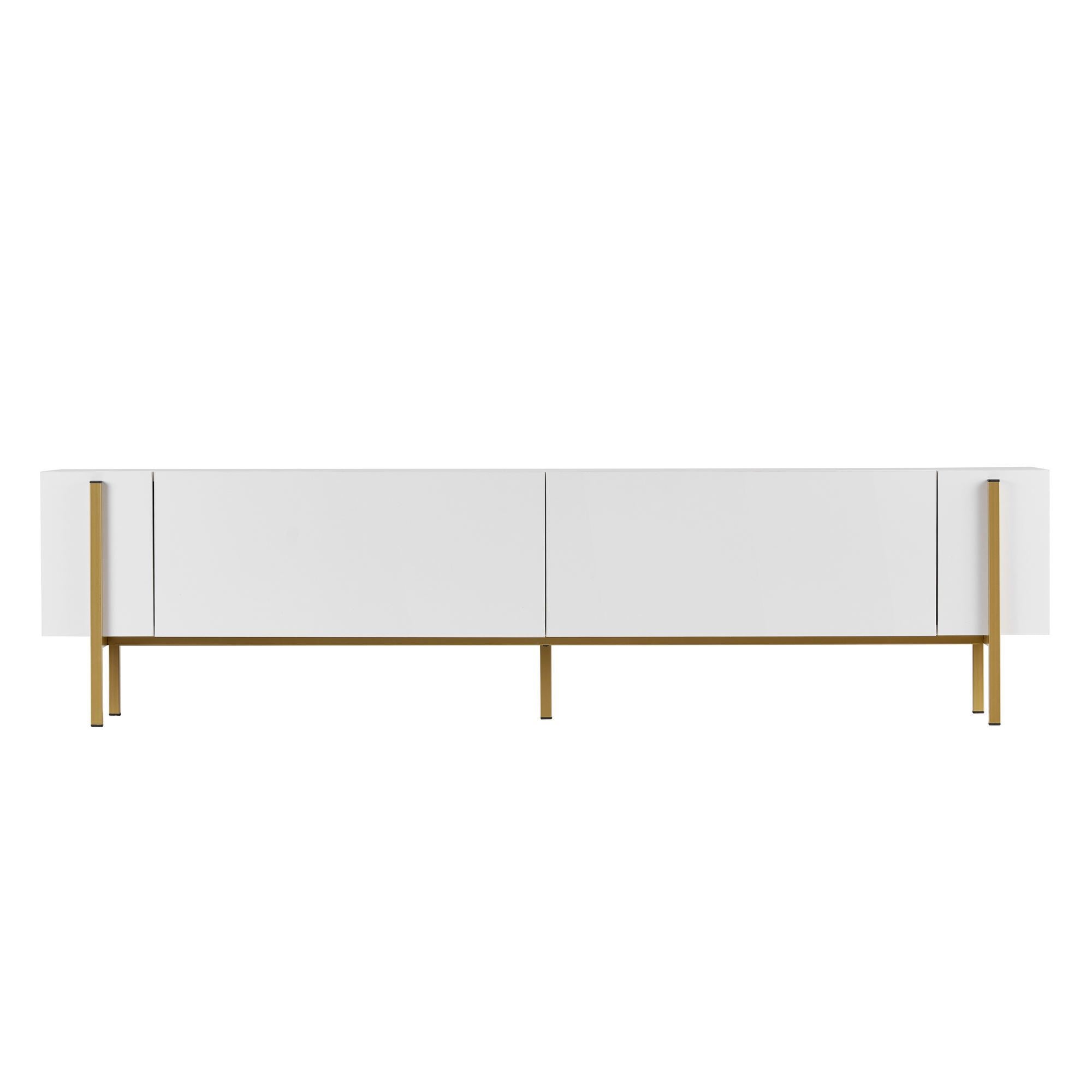 Nexus - TV Stand - White/Gold