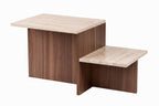 Harmony - Coffee Table - Travertine/Venezia Walnut