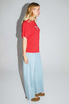 Camiseta Colette Collector de punto rojo de algodón y modal