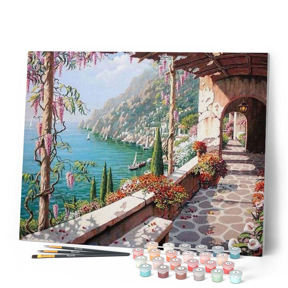 Peinture Par Numéros - Vue Mer Depuis Le Patio