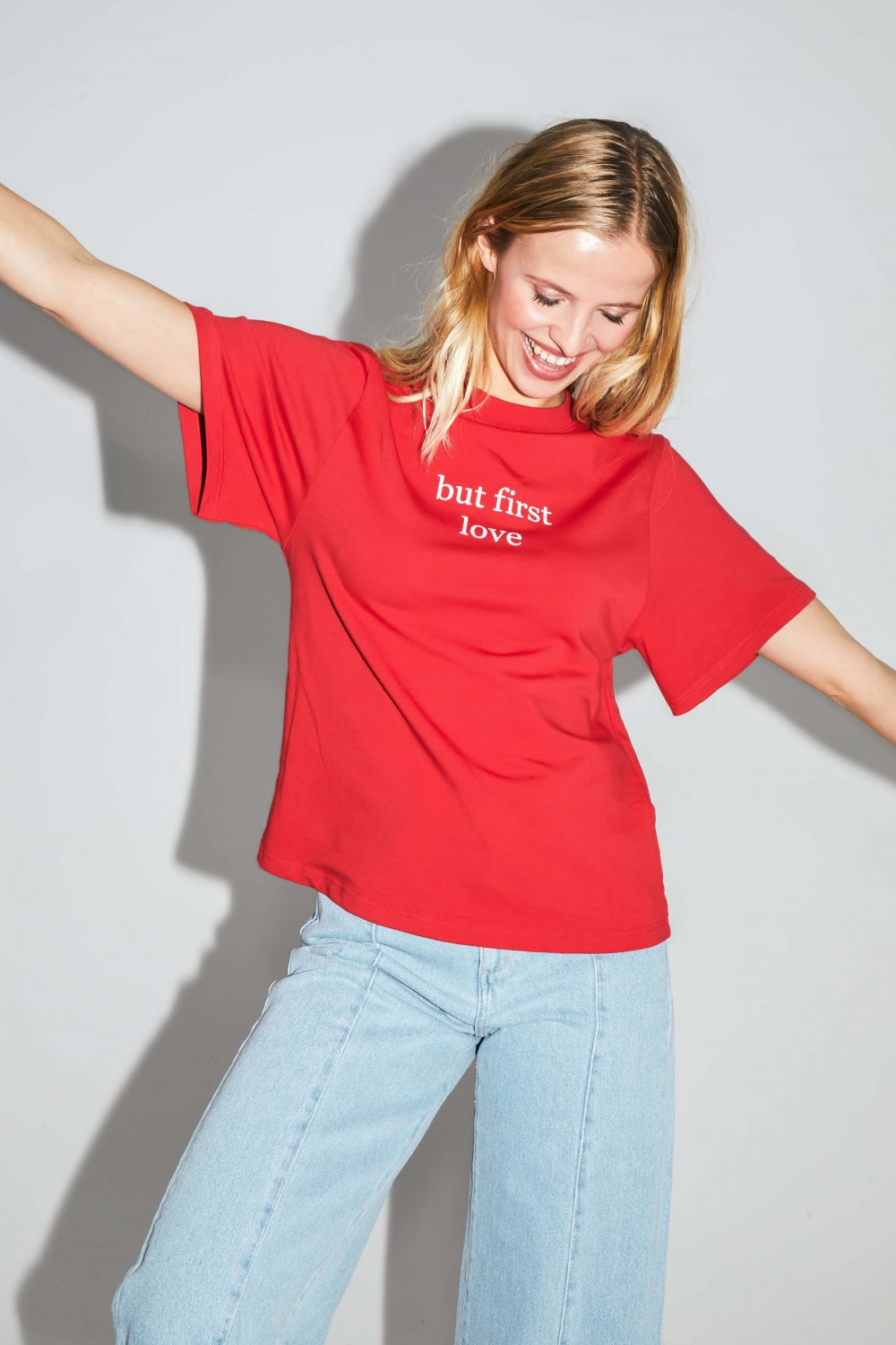 Camiseta Colette Collector de punto rojo de algodón y modal