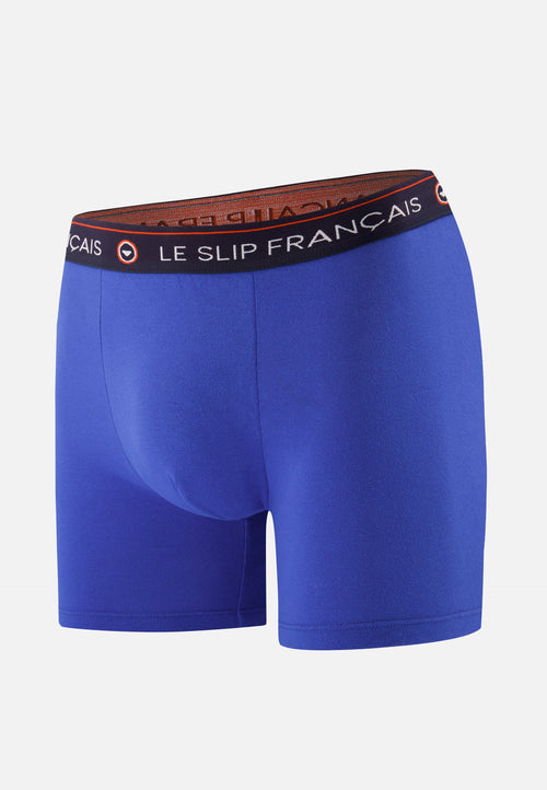 Boxer Long En Coton - Redoutable Long Bleu Eblouissant