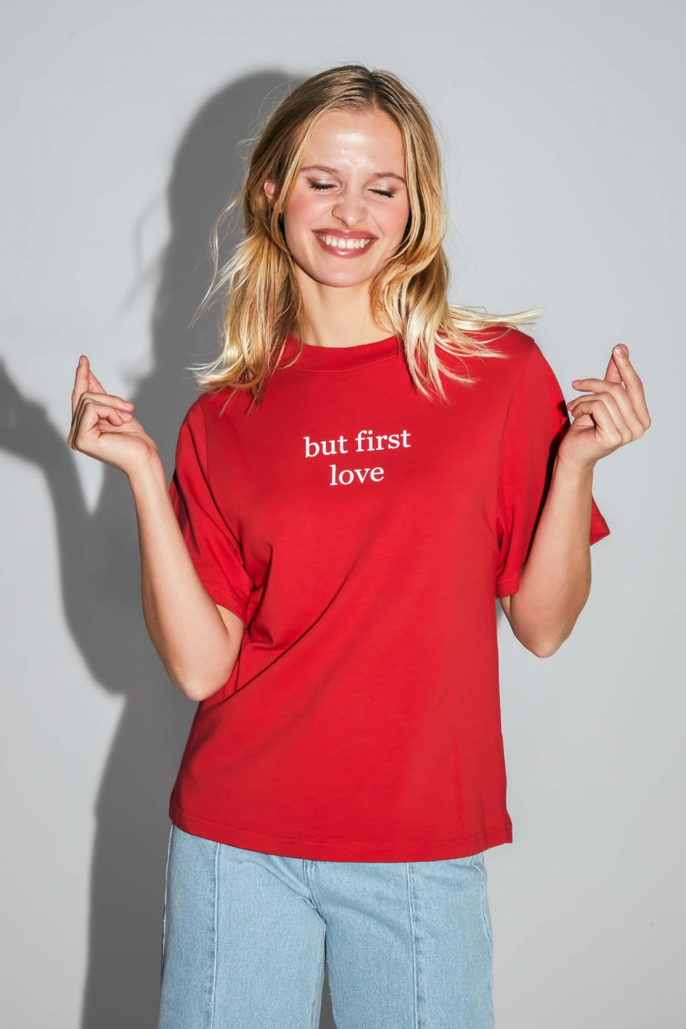 Camiseta Colette Collector de punto rojo de algodón y modal