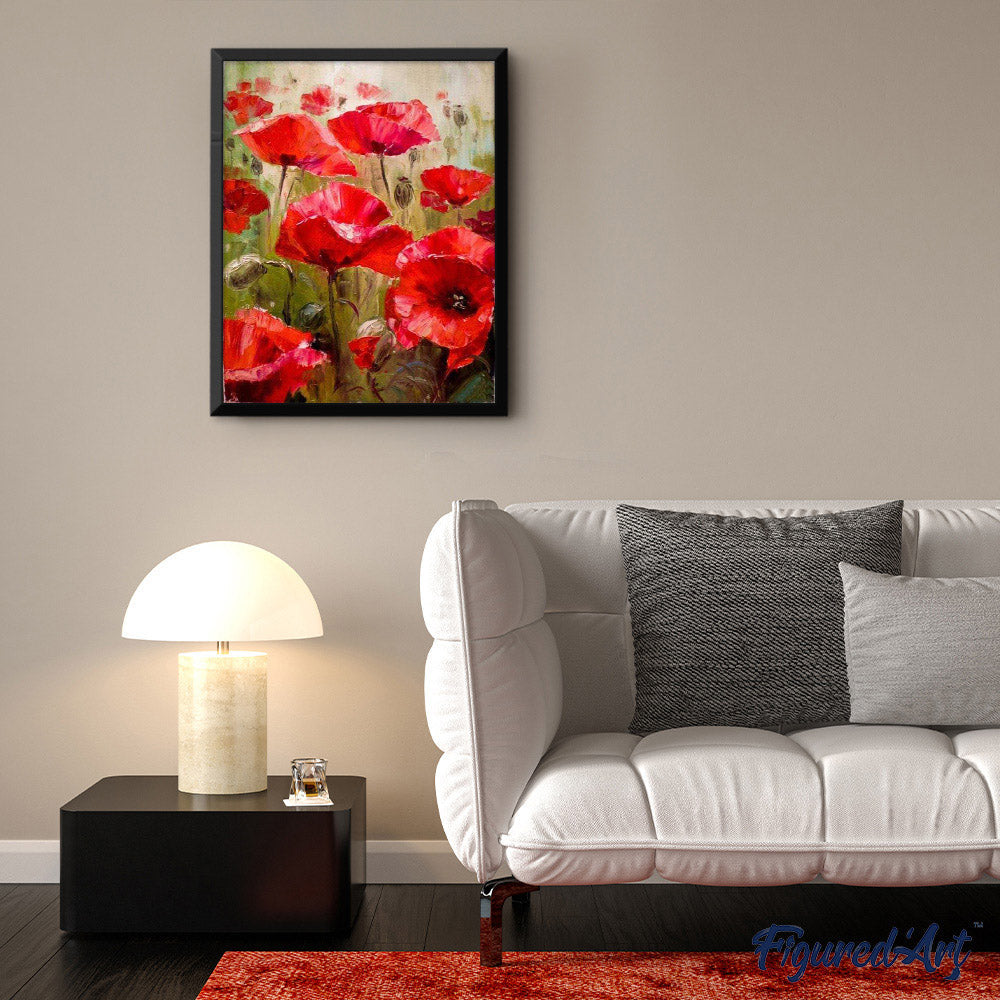 Pintura por números - Campo de amapolas