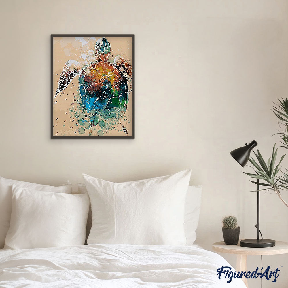 Pintura por números - Diseño de tortuga