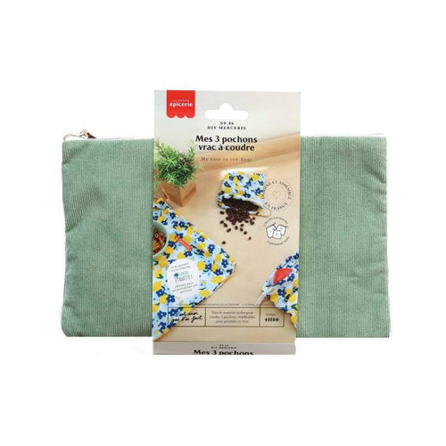 Acheter Kit MKMI - Mes 3 pochons vrac à coudre tissu citron - 22,99 € en ligne sur La Petite Epicerie - Loisirs créatifs