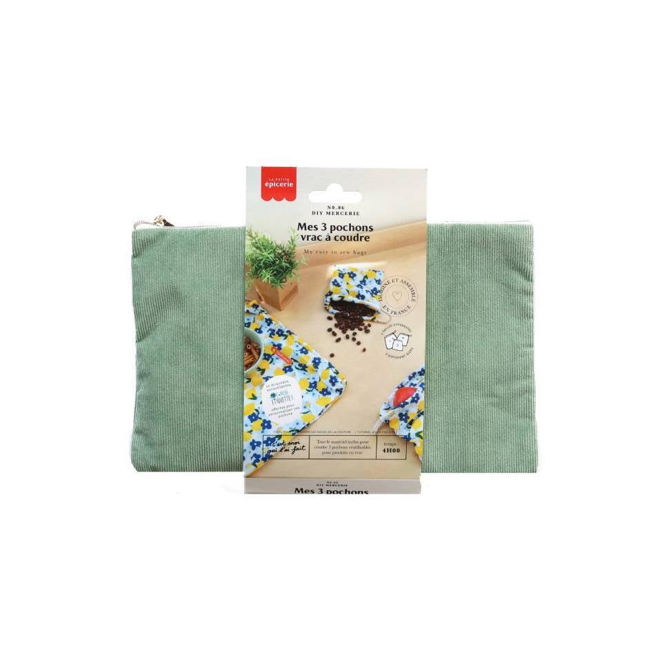 Kit Diy Mercerie - Mes 3 Pochons Vrac À Coudre Tissu Citron