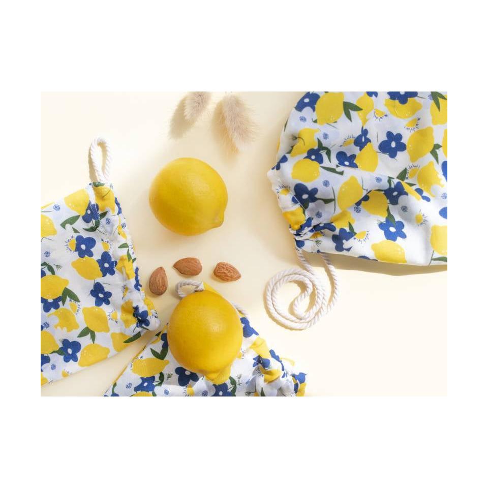 Kit Diy Mercerie - Mes 3 Pochons Vrac À Coudre Tissu Citron