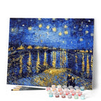 Peinture Par Numéros - Van Gogh Nuit Etoilée Sur Le Rhône