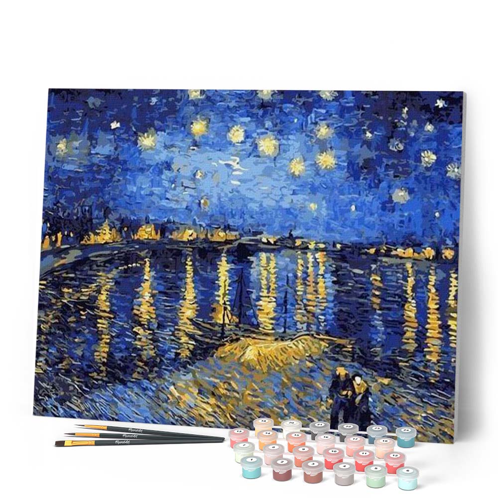 Peinture Par Numéros - Van Gogh Nuit Etoilée Sur Le Rhône
