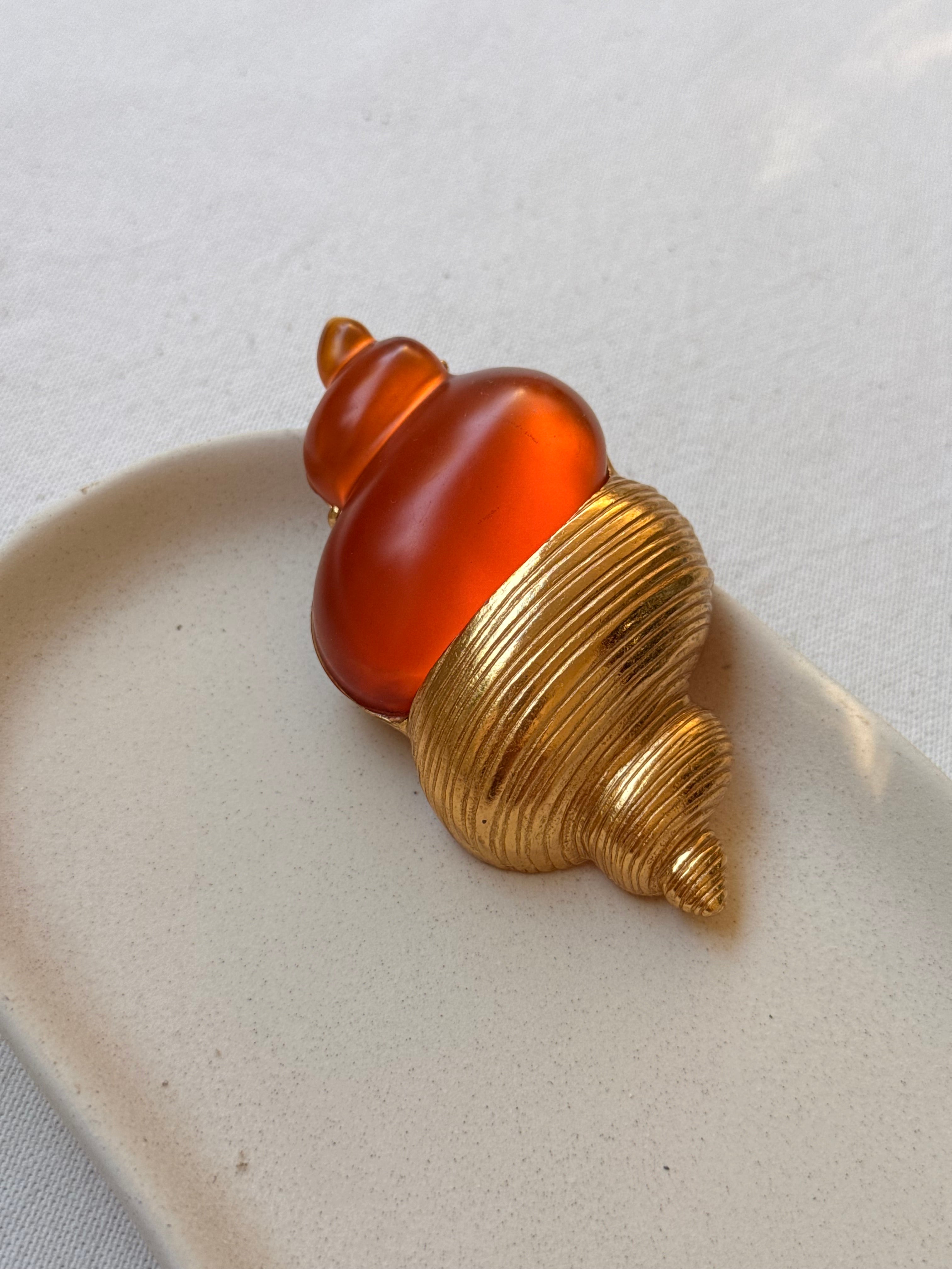 Broche Christian Dior Vintage - Coquillage Xxl