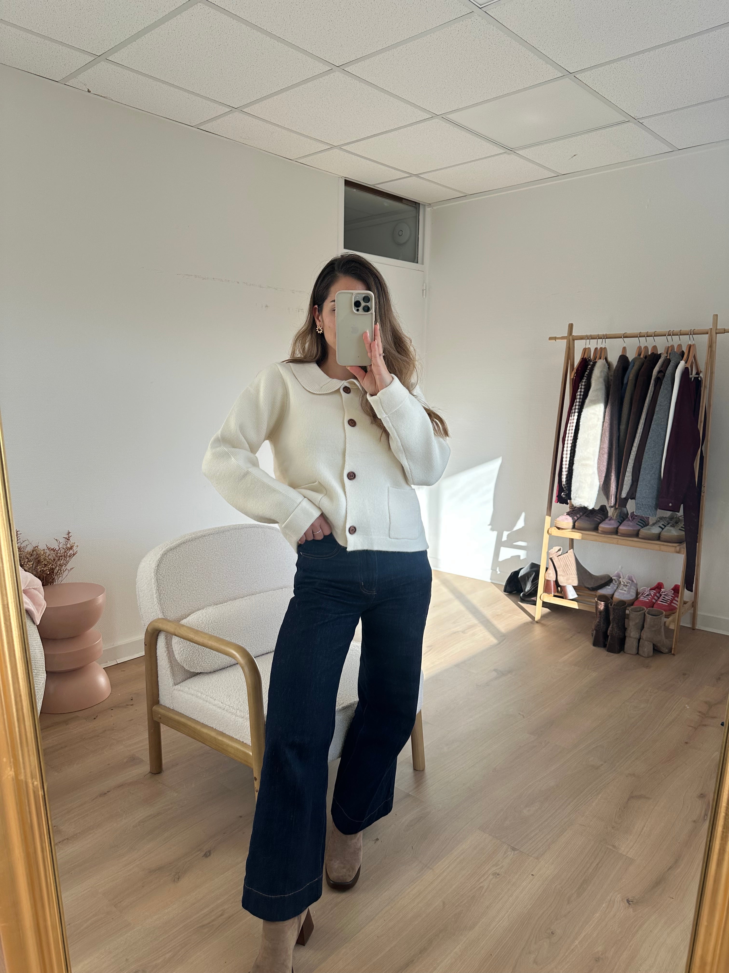 Gloria Cardigan Ecru
