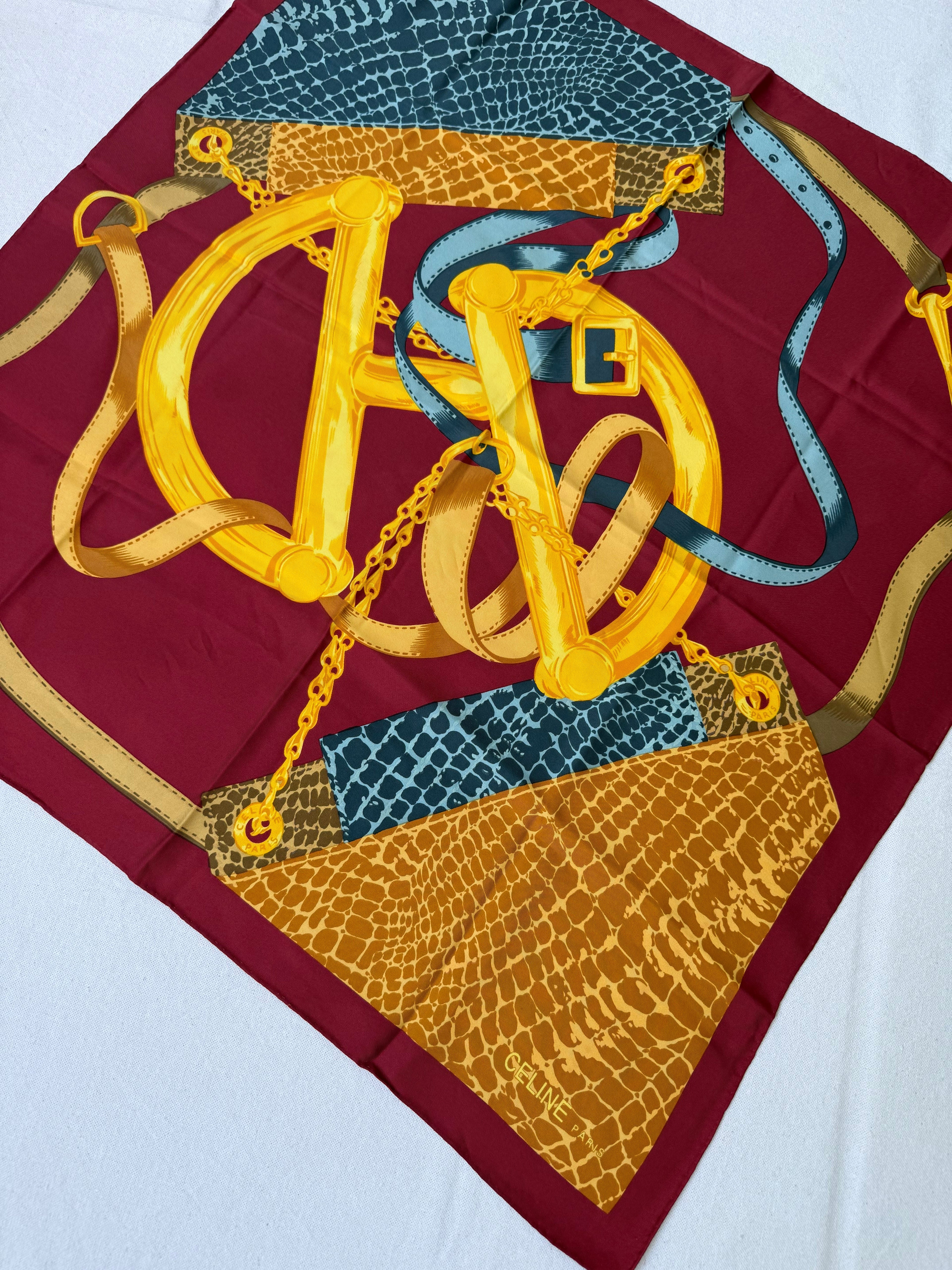 Foulard Céline – Modèle Étriers Et Serpent
