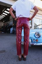 Pantalon BRUNE vinyle rouge
