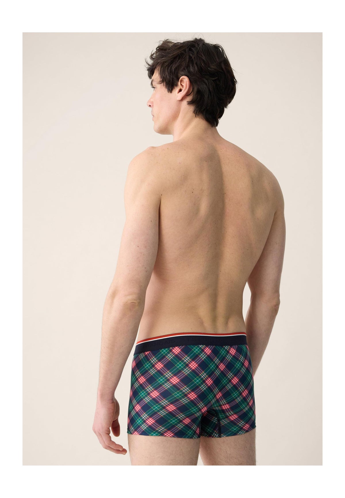 Marius Checked Tartan Print Boxers - Forest Green