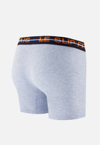 Boxer Redoutable Long En Coton - Bleu Ciel Chiné