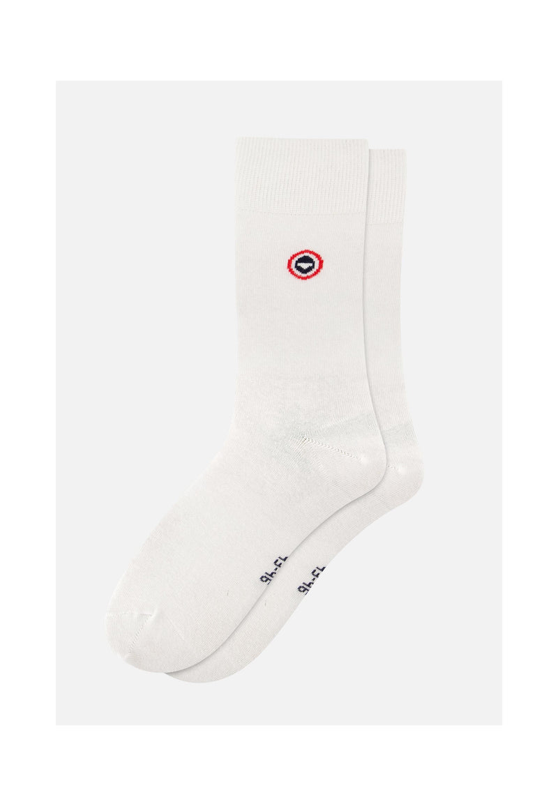 Chaussettes Mi-Hautes Unies Blanches - Robuste Blanc