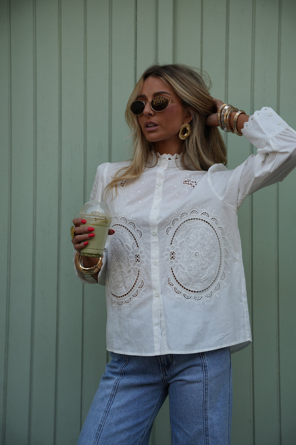 Blouse Brodée Donia - Blanche
