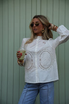 Blouse Brodée Donia - Blanche