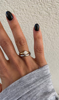 Bicolour Solitaire Ring