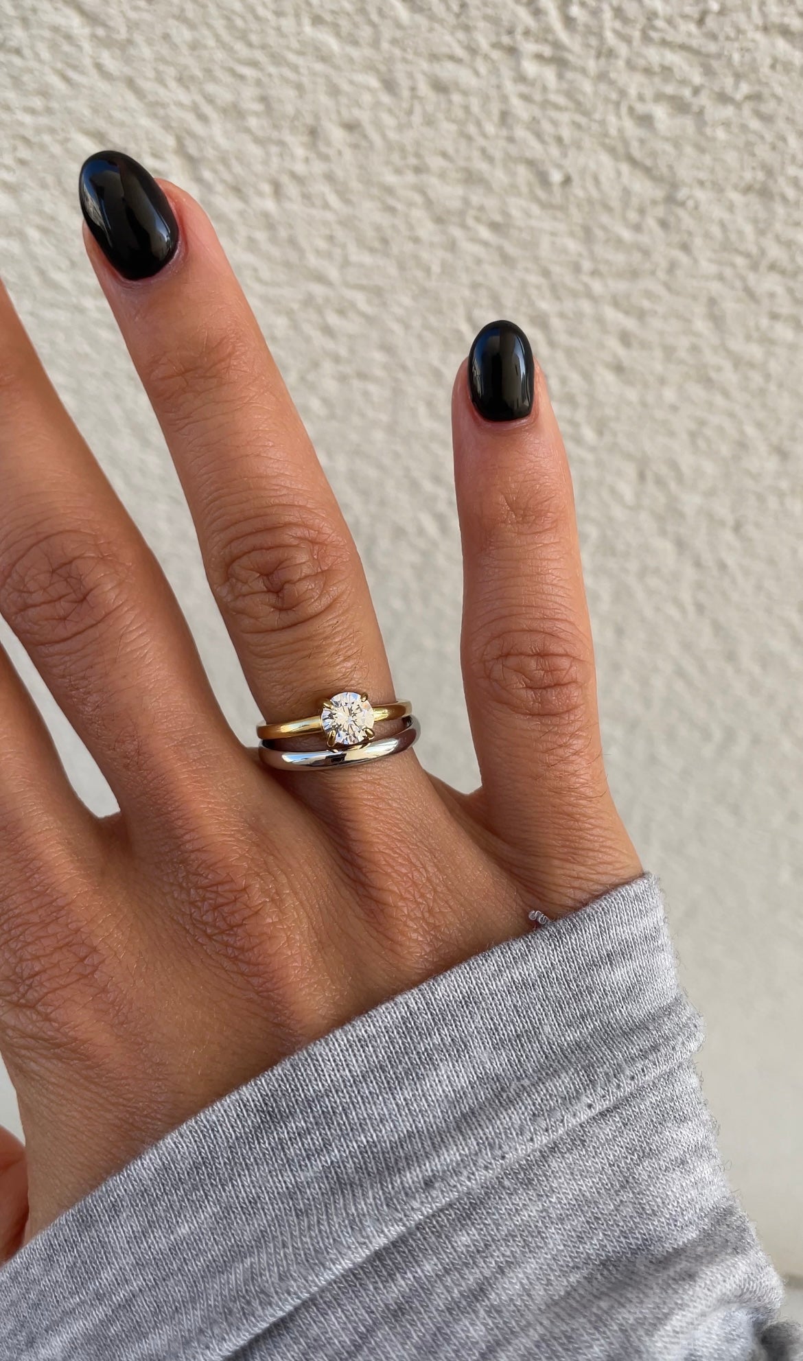 Bicolour Solitaire Ring