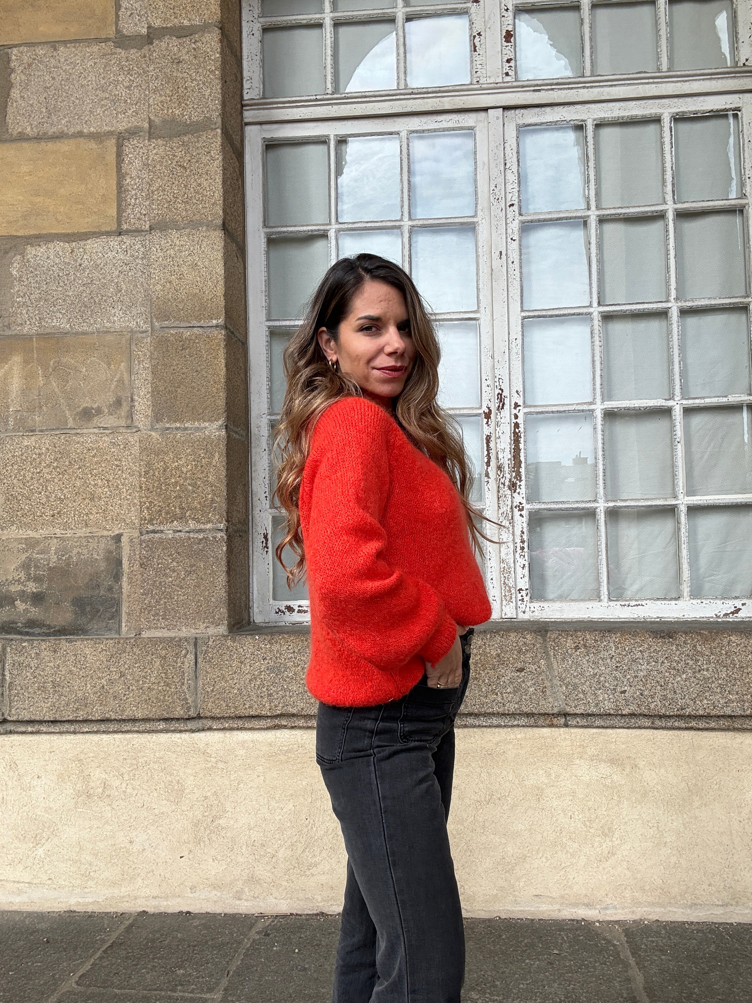 Anna orange-red jumper