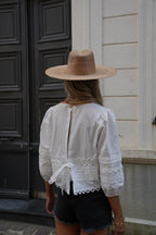 Blouse Brodée Cathy - Blanche