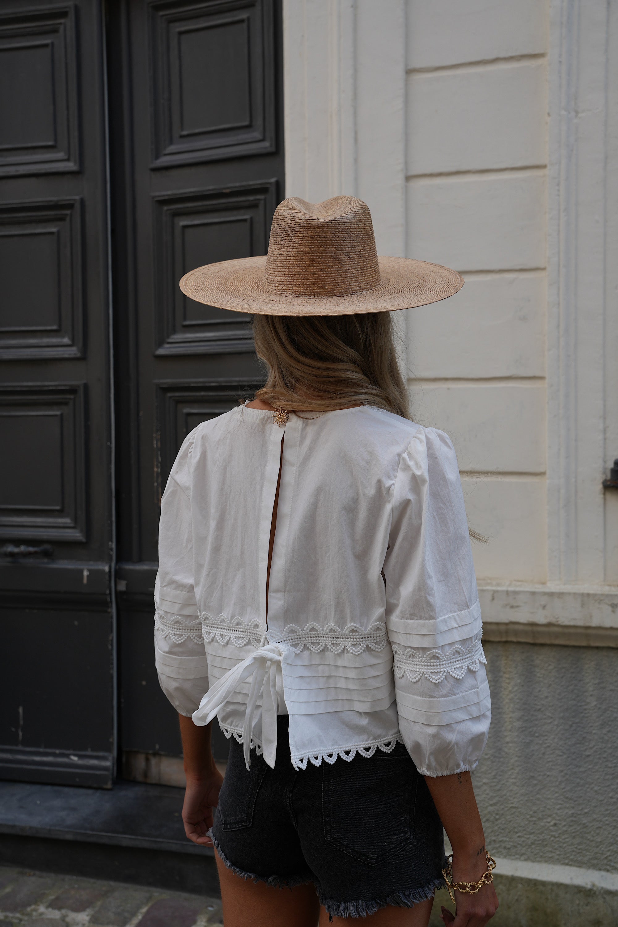 Blouse Brodée Cathy - Blanche