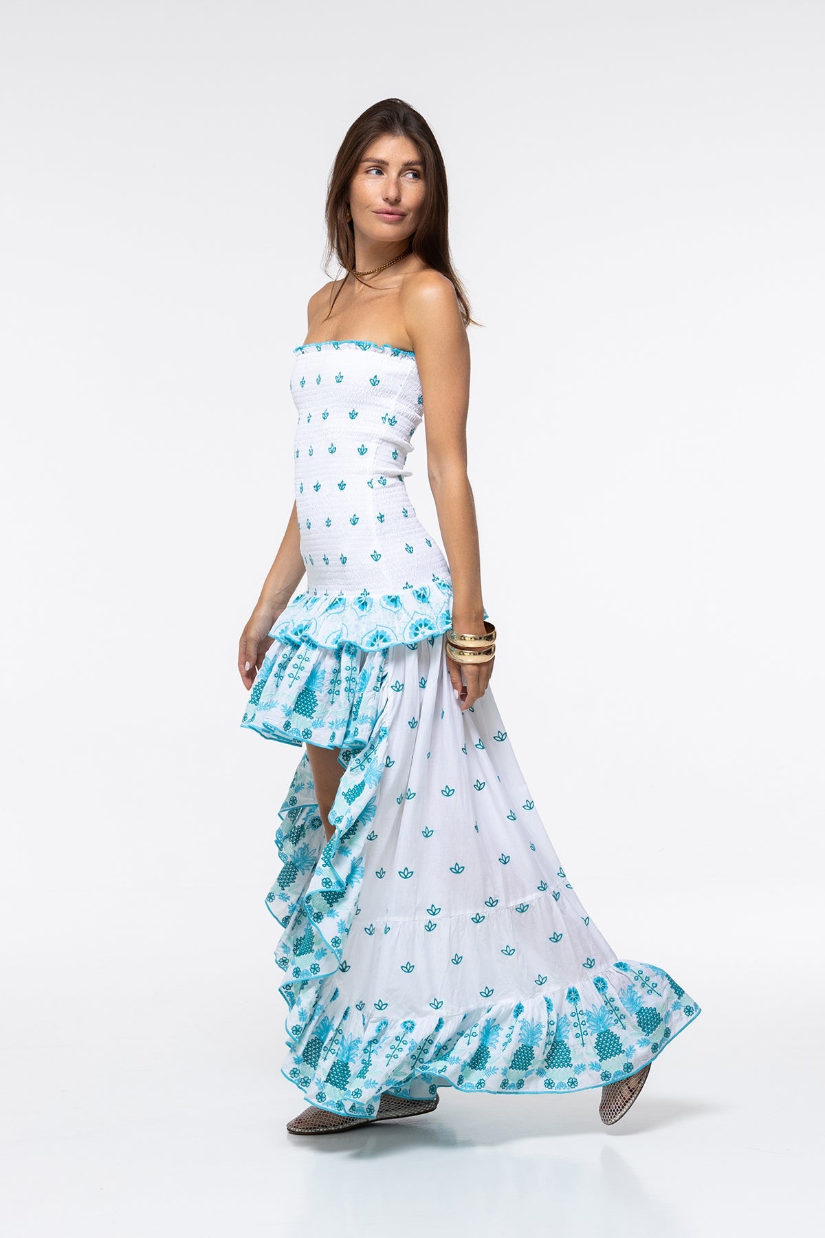Livi Dress - Aqua Pineapple
