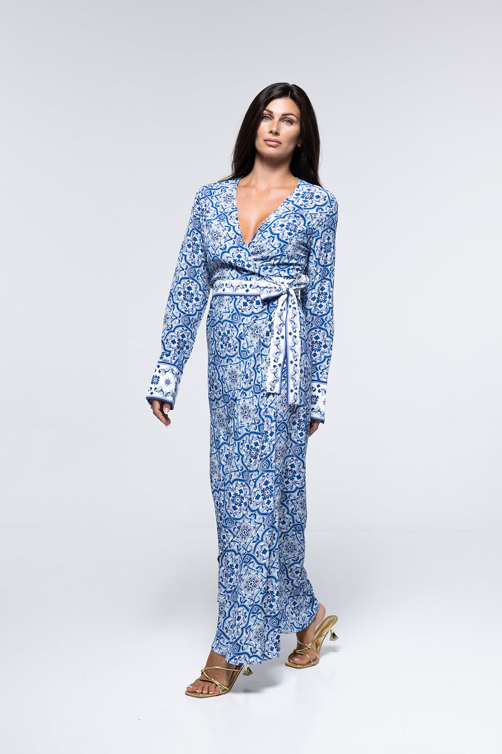 Vestido Valina - Azulejo Azul