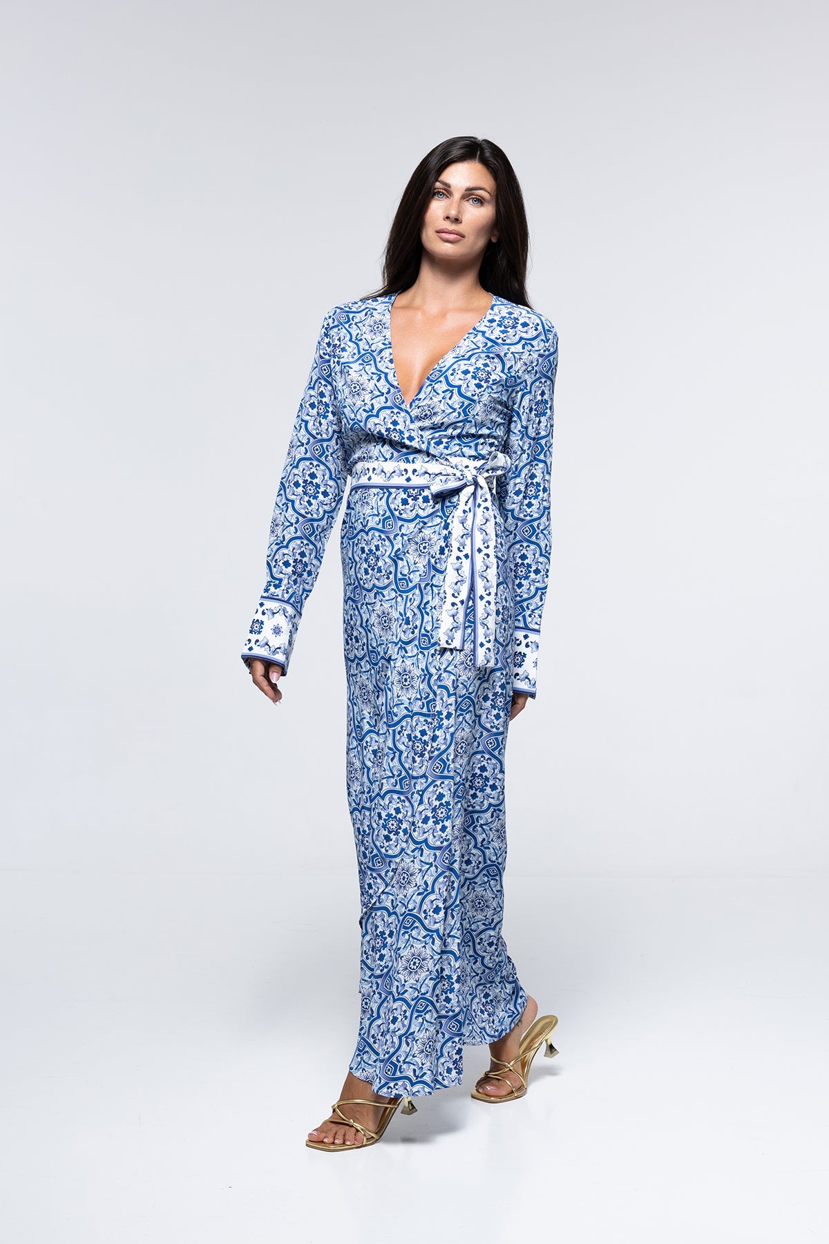 Vestido Valina - Azulejo Azul