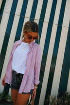 Mathilde Stripe Shirt Red/Parma