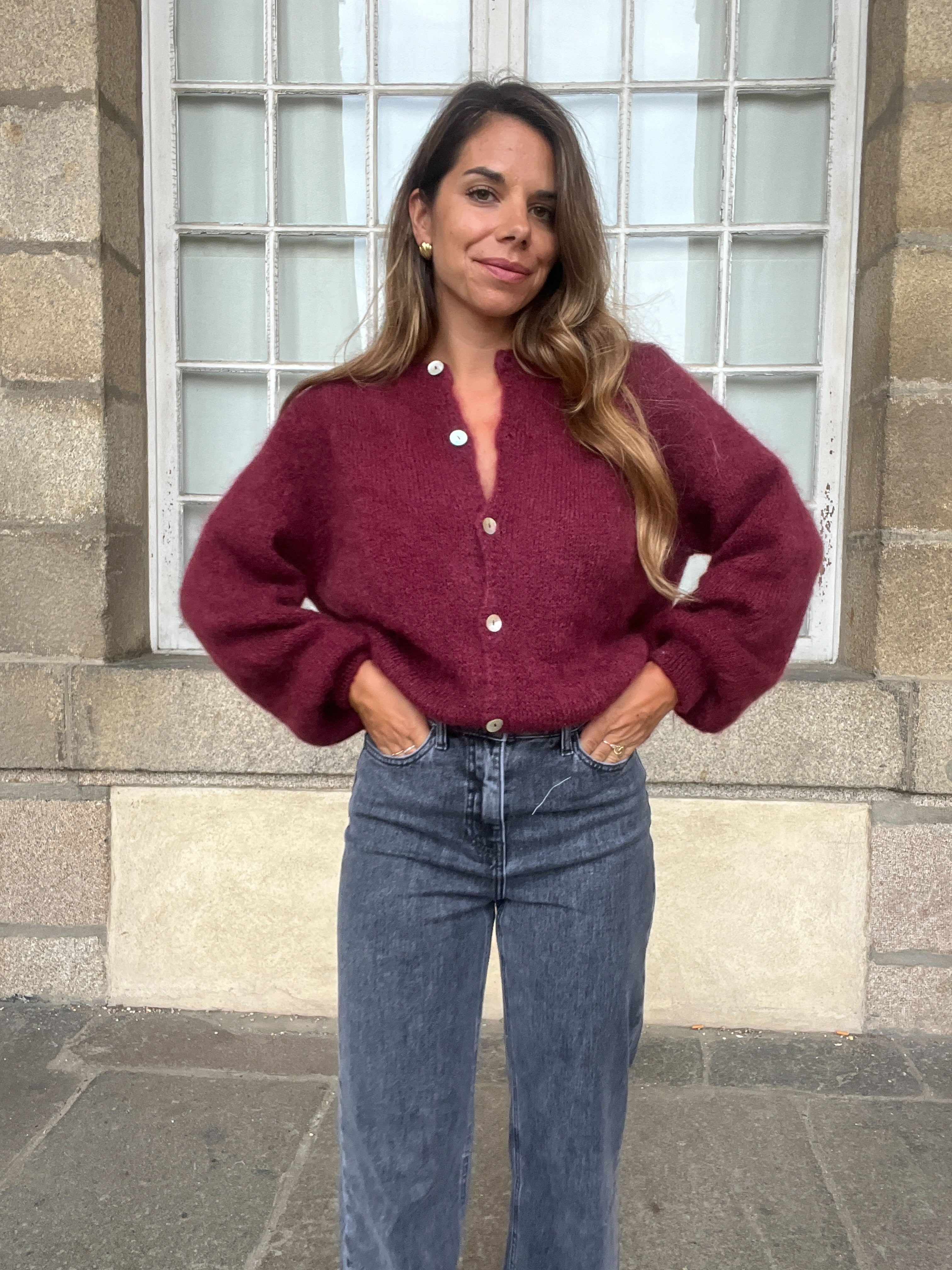 Bianca Burgundy Wool Knit