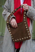 Brown Clou Suede Bag
