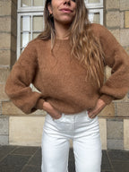 Maille en mohair et laine Gaia camel
