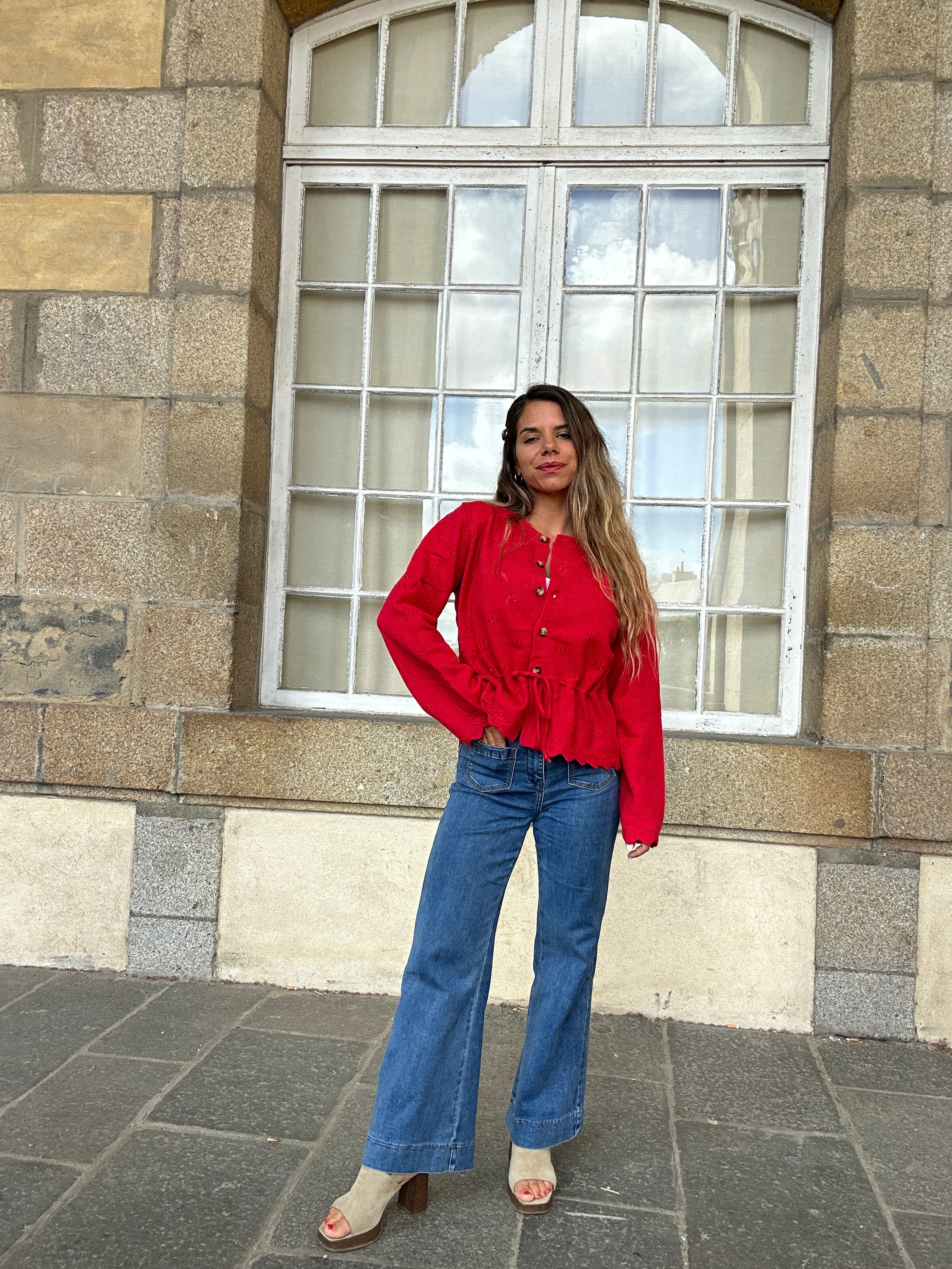Cárdigan Nora rojo