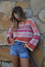 Blouse En Crochet Roy - Coloré