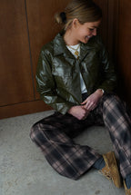 Sacha Check Trousers Black/Brown